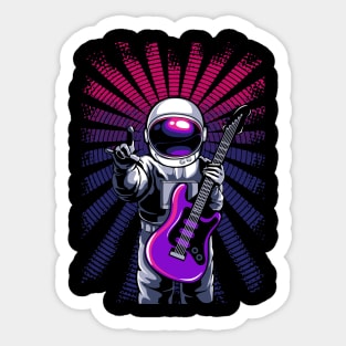 Astronaut With Guitar Sticker